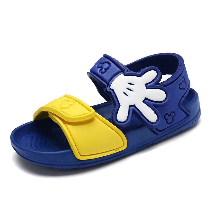 

2021 Summer Plastic Baby Plastic Soft Bottom Velcro Sandals Boys Girls Beach Shoes Plastic