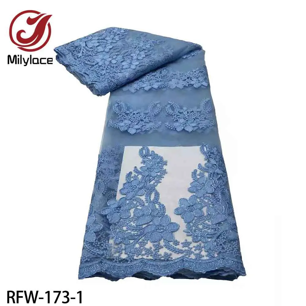 

African Lace Fabric Embroidered Nigerian Lace Fabric High Quality Lace French Tulle Lace Fabric Wedding RFW-173