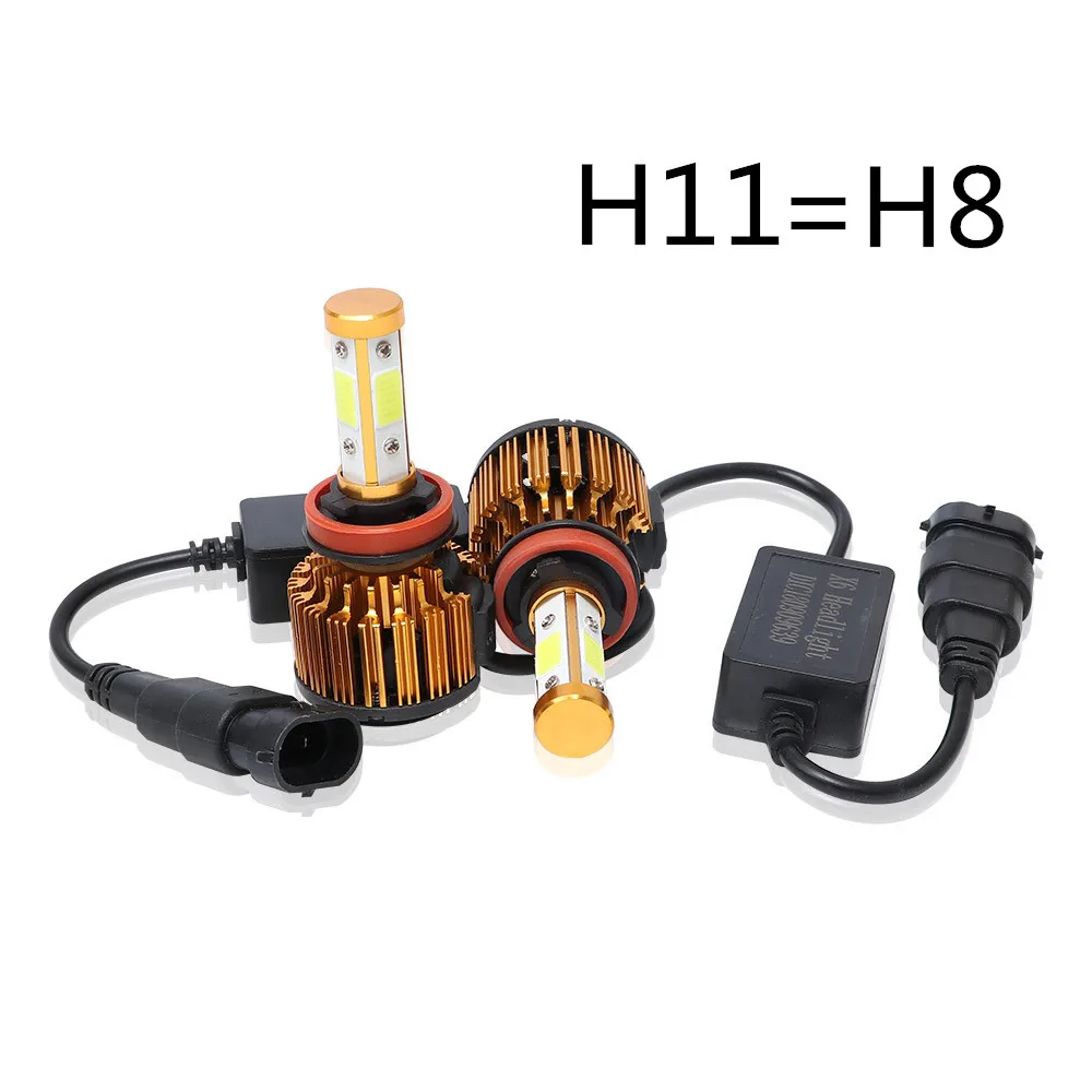 H11(H8) Canbus светодиодный H7 H4 70 Вт 18000LM 4 стороны COB фары дальнего и ближнего света Противотуманные светильник H11 H8 H9 9005 HB3 9006 HB4 9007 H13 светодиодный головной светильник s 9012 HIR2 5202 - Цвет: H11(H8)