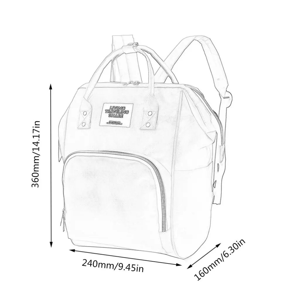 

Retail Mummy bag Stylish Korean version bag lady Diaper bag Multi-functional mother and baby bag