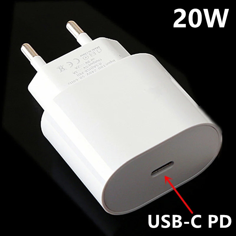 

PD 20W USB Type C Charger EU Adapter Fast Charging Phone Charge For iPhone 12 11 X Xs Xr 7 iPadfor for Samsung