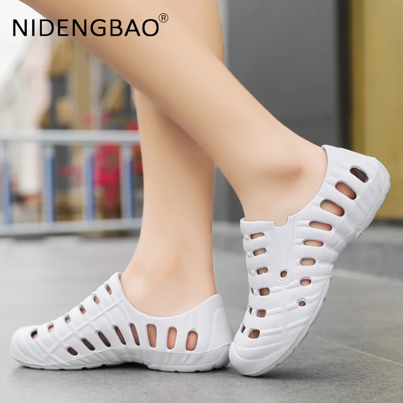 Women Beach Sandals Men Water Shoes Quick Dry Soft Lightweight Summer Hollow Gardener Footwear River Sea Pool Swimming Shoes