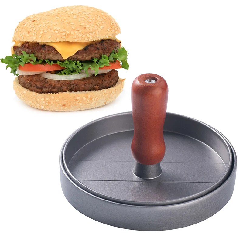 

Aluminum Burger Press Hamburger Maker For Stuffed Burgers, Sliders and Pound Patties Non-Stick Patty Mold BBQ Grill Accessories