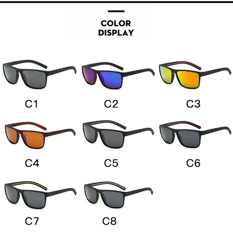 

Classic Fashion Polarized Sunglasses Brand Designer Men Women Square Driving Sun Glasses Male Sport UV400 Gafas De Sol