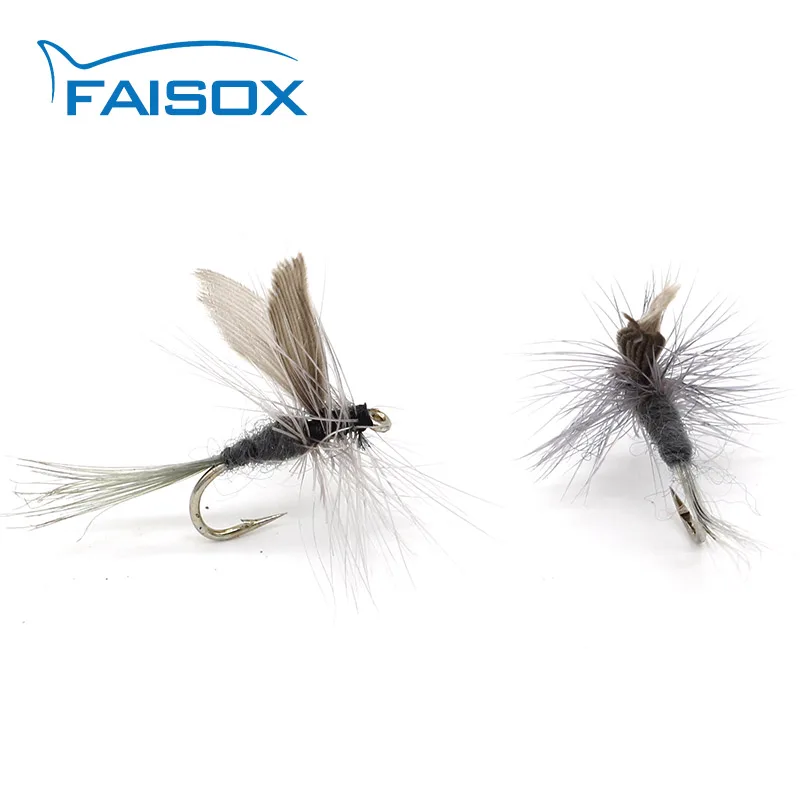 Faisox 6 шт. синие Дун засушенные мухи Fly рыболовные приманки для форель окунь рука