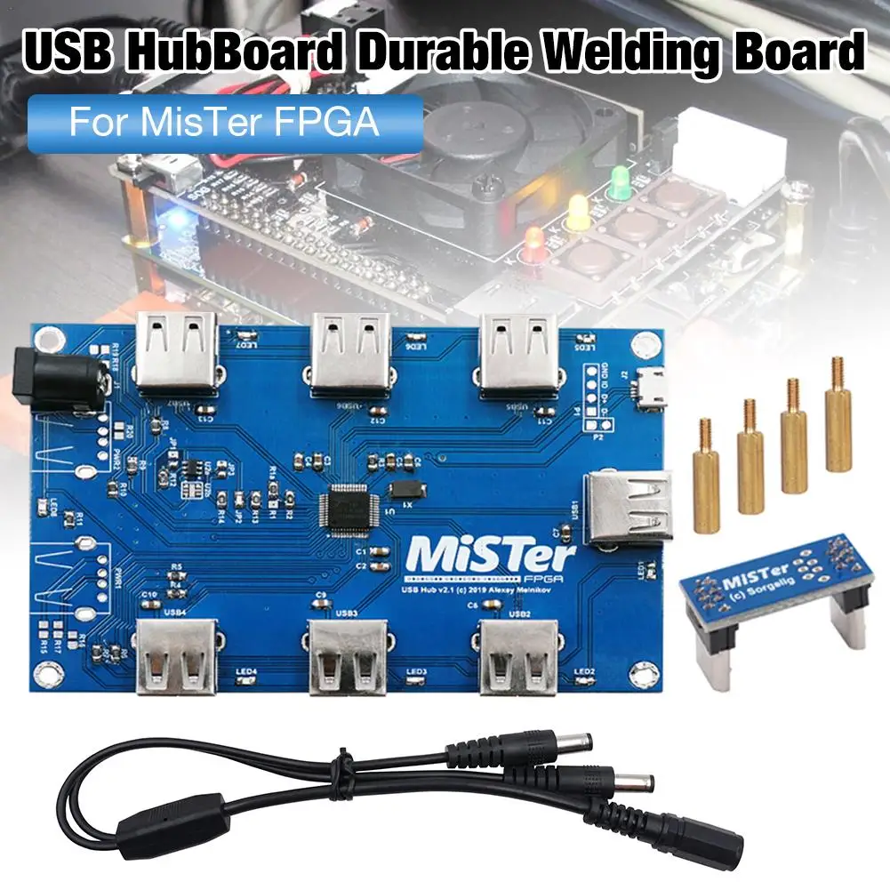 

Manual Welding Mister-USB Hub V2.1 Board For Mister FPGA 7 USB Ports For Terasic DE10-Nano SoC Board Accessories