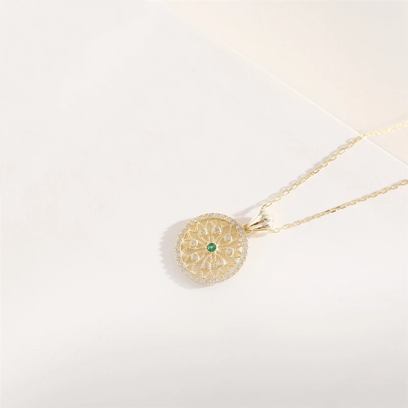 Цепочка с подсолнухом женская изысканное ожерелье серебряного цвета памятью