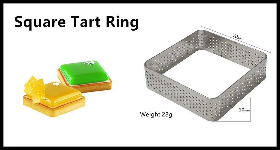 SHENHONG 9 отверстий прямоугольник Tart десерт торт форма для выпечки кольцо искусство мусс силиконовые 3D форма Moule Форма для пирога кондитерские изделия