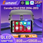 Eunavi 8G 128G Android 10 автомобильный Радио мультимедийный плеер для Toyota Corolla E140 E150 2006-2013 в приборной панели GPS без DVD 2 Din