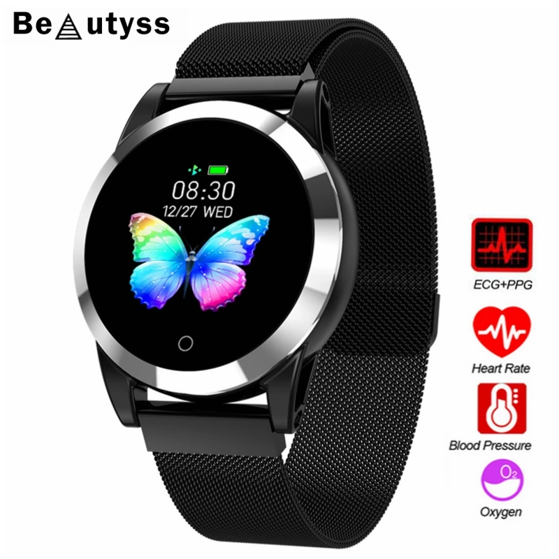 Смарт часы Beautyss R19 ЭКГ + ФПГ HR монитор артериального давления кислород спортивный