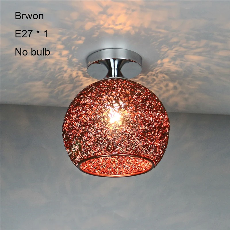 Brown no bulb Светодиодный потолочный светильник, современный потолочный светильник, промышленный плафон, светодиодный светильник, потолочный светильник для гостиной, спальни, коридора, крыльца, балкона, для дома, E27 - Цвет корпуса: Brown no bulb