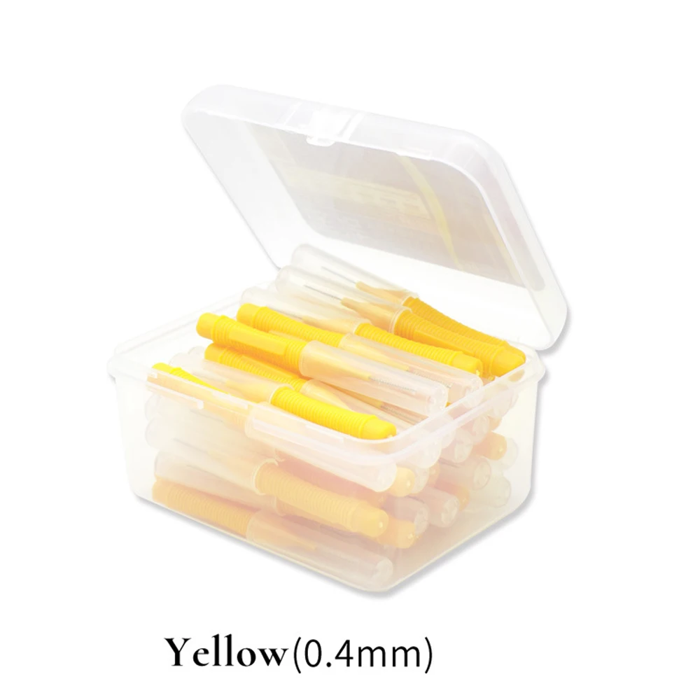 40 шт. межзубная щетка с толкателем гигиена полости рта Отбеливание зубов