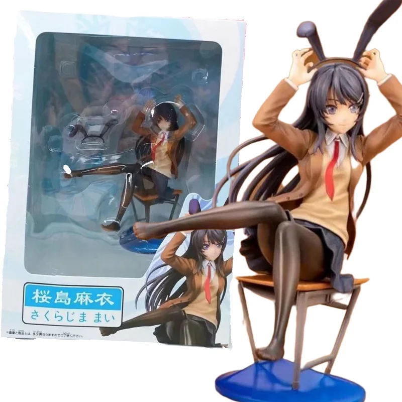 

20CM Anmie Figure Sakurajima Mai Sexy Bunny Girl Action Figure PVC Collection Model Toy Brinquedos For Christmas Gift Collection