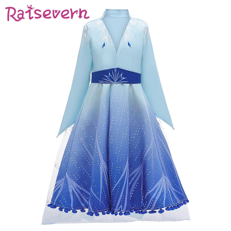 Raisvern/элегантное платье принцессы Эльзы для костюмированной вечеринки платья