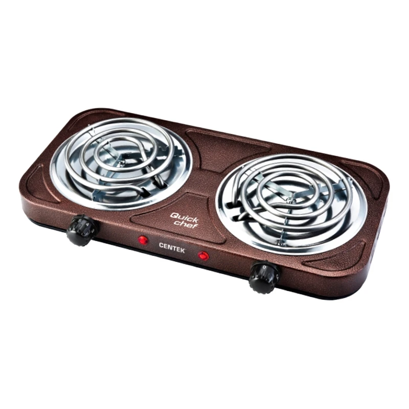 Плита электрическая Centek CT 1509 Siberia (коричневая 2 конфорки 2000 W)|Электроплиты| |