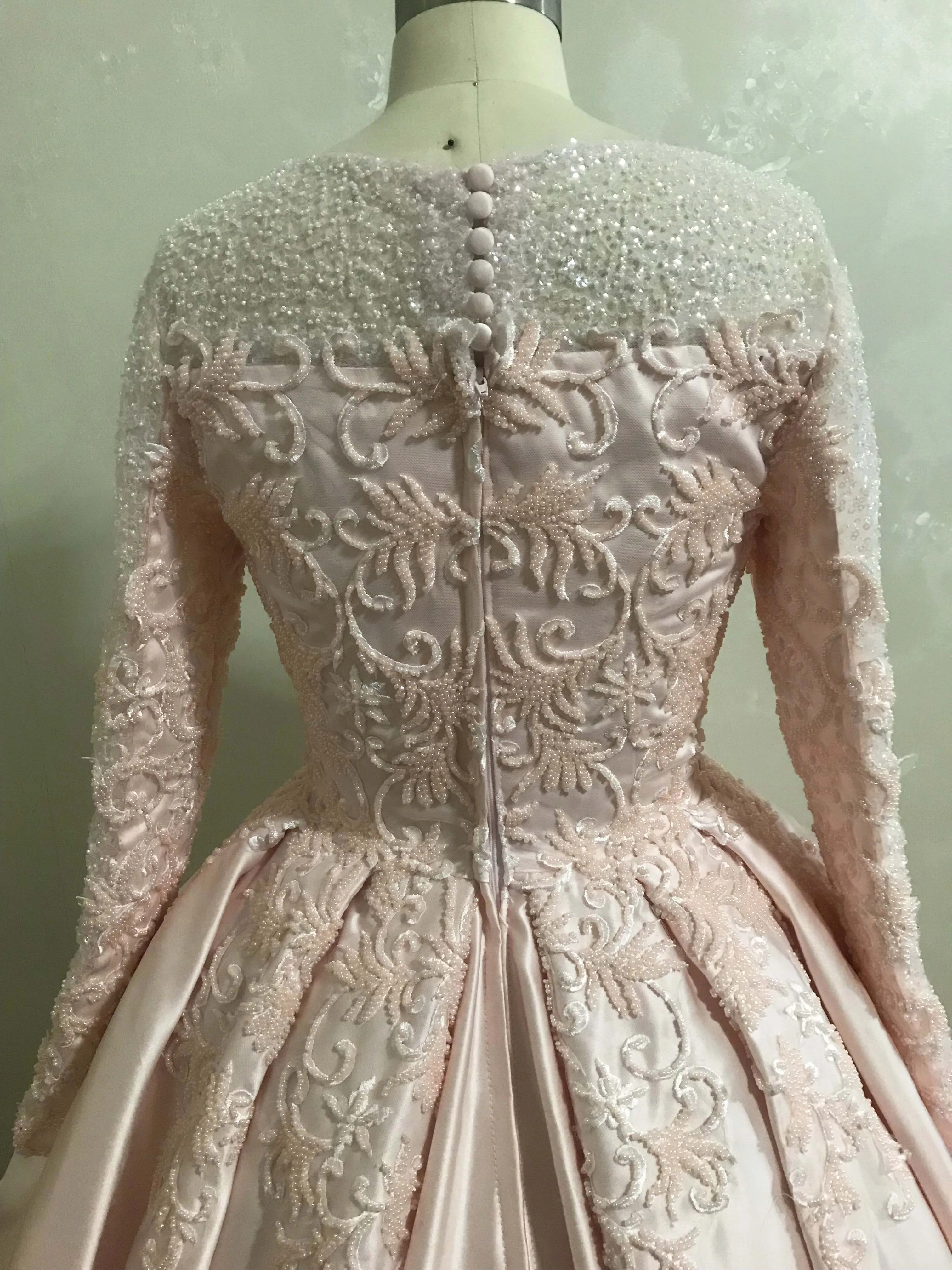 Роскошные свадебные платья с круглым вырезом бусинами и жемчугом бальное платье