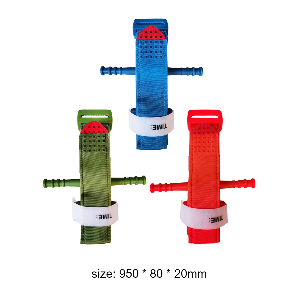 

Blue/Army Green/Red Outdoor Portable Emergency Tourniquet Strap Medical One Hand First Aid Quick Release Buckle Nylon Belt
