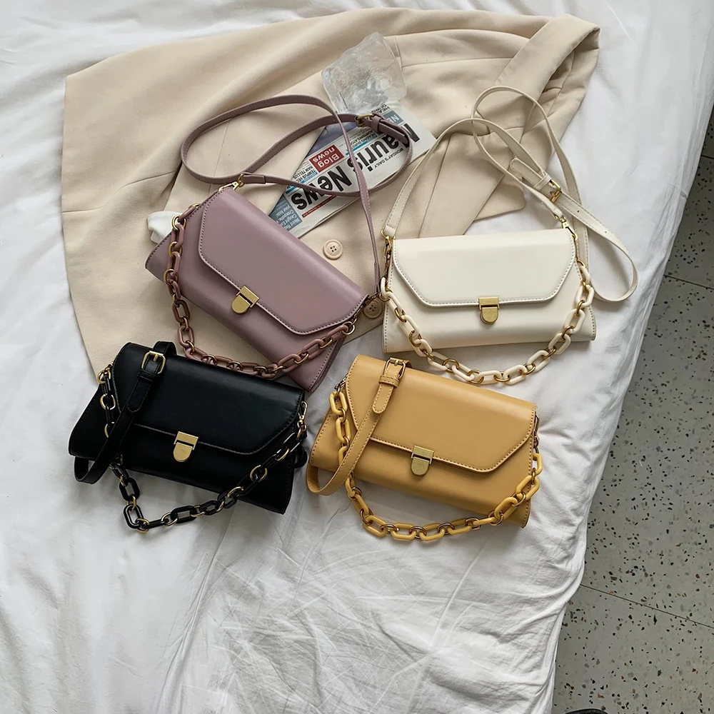 

2021 New Fashion Crossbody Bags For Women Small Fresh Trending Ladies Shoulder Bag Pure Color Simple Versatile Small Square Bag