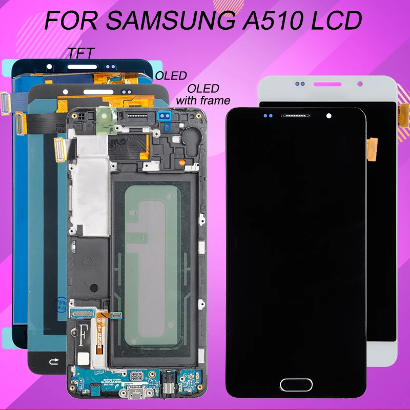 Catteny A5 2016 дисплей для Samsung Galaxy A510 ЖК-дисплей с сенсорным экраном дигитайзер сборка