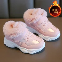 childrens snow boots 2021 winter toddler thickened waterproof boys and girls cotton shoes plush mouth warm soft sole baby shoes
