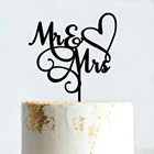 Акриловый Топпер для свадебного торта Mr And Mrs, зеркальный, золотистый, деревянный, для помолвки, вечеринки, для выпечки, для украшения свадебной церемонии