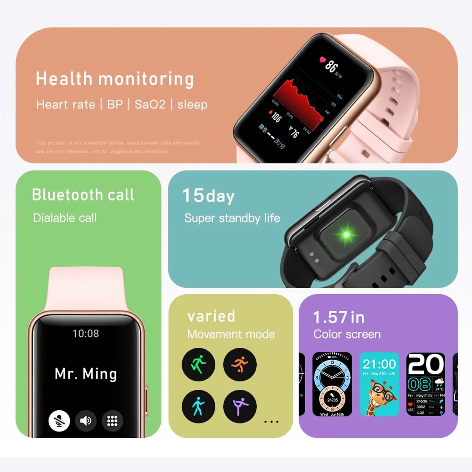

New C9 Smart Watch Body Temperature Blood Pressure Monitor Waterproof Men Women Sports Smartwatch Bracelet For iOS Android#g3