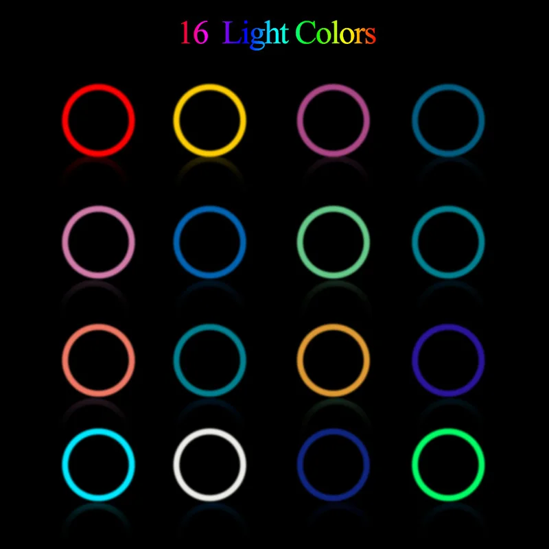 10 &quotRGB светодиодный кольцевой светильник селфи фотографического ing красочные