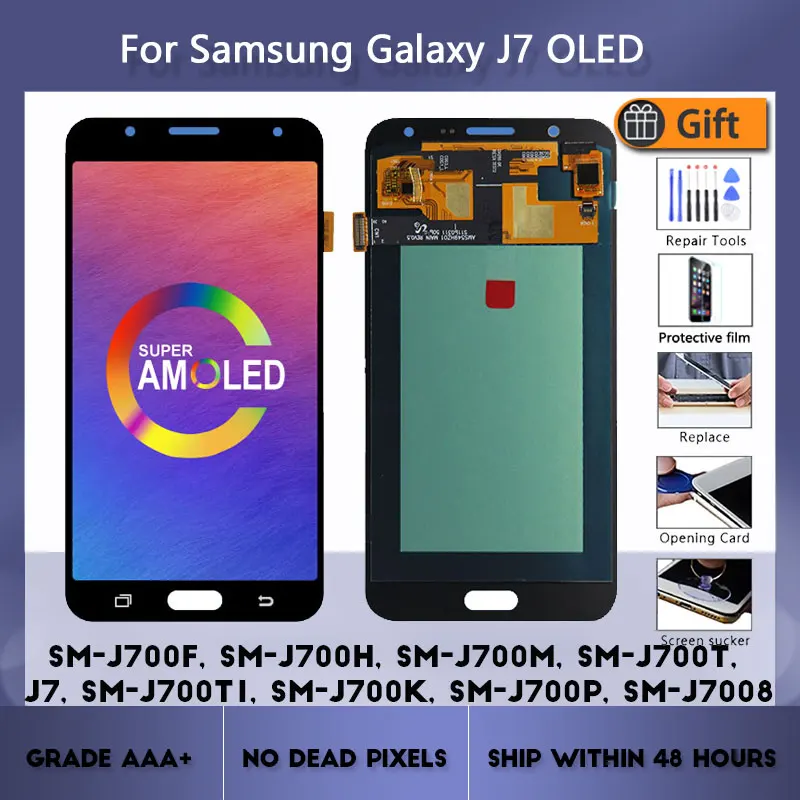 

Super AMOLED 5.5" For Samsung Galaxy J700 LCD Display J700F J700H J700M Touch Screen Digitizer For Samsung J7 2015 LCD Assembly
