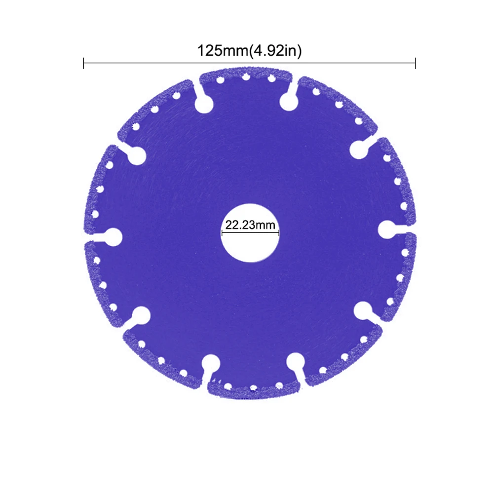 

115/125/150mm Vacuum Brazed Diamond Saw Blade Segmented Multi-Purpose Cutting Disc for Hard Stone Plastic Steel Metal