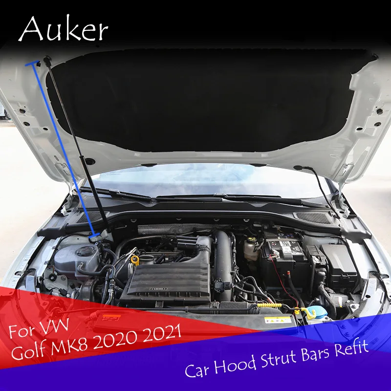 

For VW Golf 8 MK8 2020 2021 Car-Styling Refit Bonnet Hood Gas Shock Lift Strut Bars Support Rod Accessories