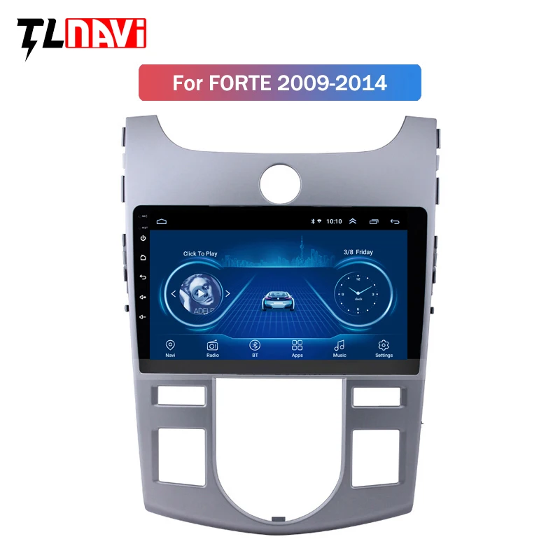9 дюймов Android ips 2.5D автомобильный DVD gps для KIA Forte Cerato 2008- Автомобильный Радио gps навигационный головное устройство Встроенный Wi-Fi