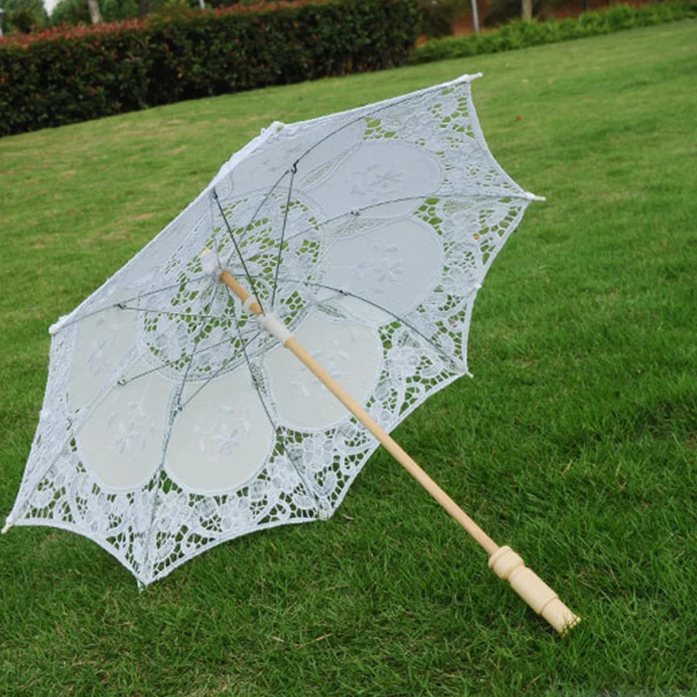 Реквизит с деревянной ручкой Подарок Вечерние детские кружевные зонтики