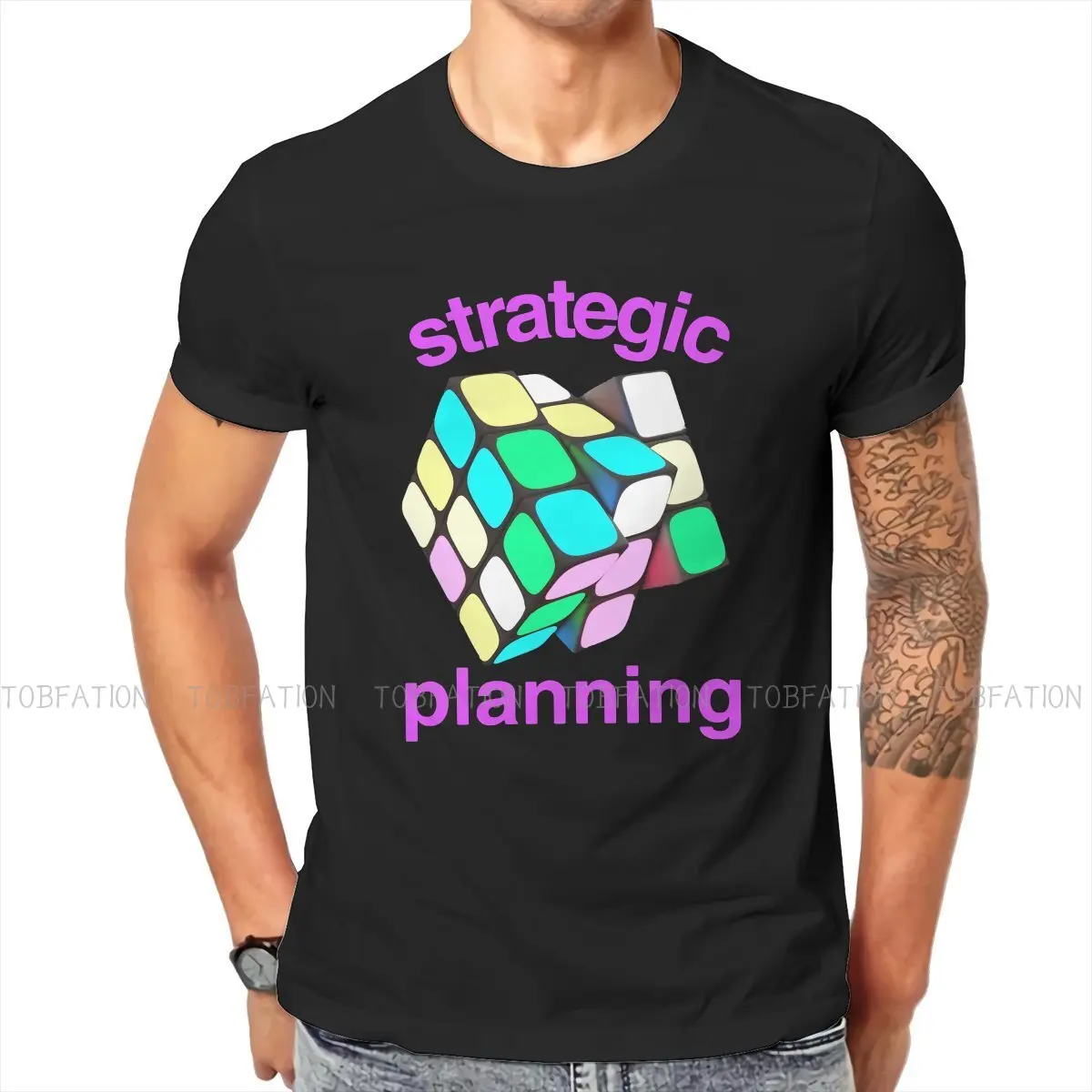 

Magic Cube Intelligence Game Funny Strategic Planning Tshirt Classic Fashion Men's Tshirts Tops Large Cotton O-Neck T Shirt