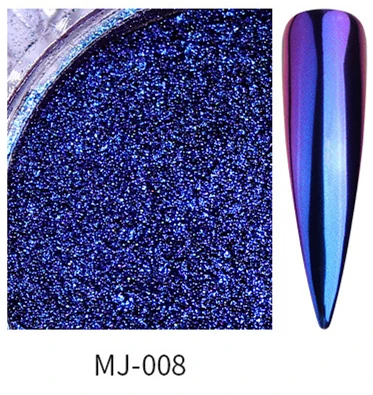 MJ-008 0,2 г/кор. неоновый Единорог Хамелеон порошок для ногтей Русалка Аврора переливающийся блеск для ногтей пыль хромированный пигмент Сделай Сам дизайн ногтей украшение - Цвет: MJ-008