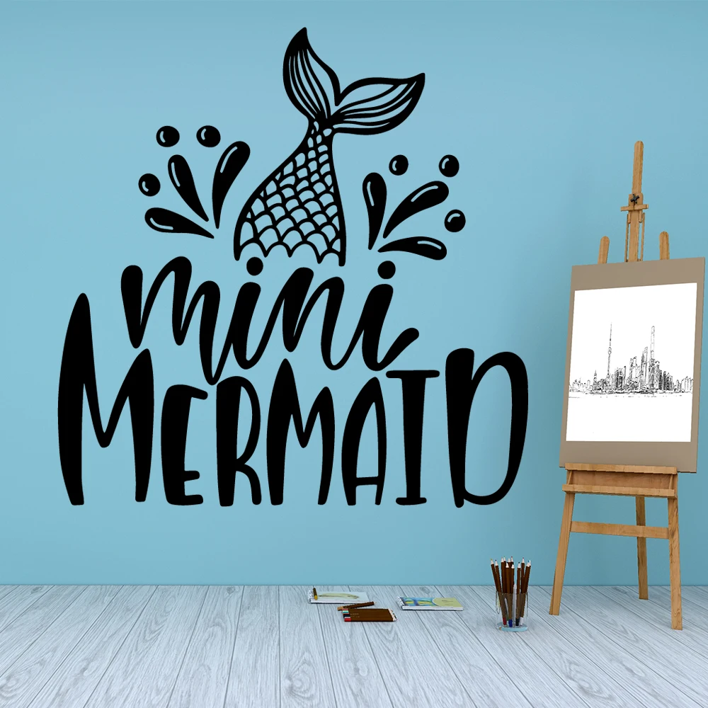 Новый дизайн мини-обои в виде русалки украшение для дома настенные Стикеры