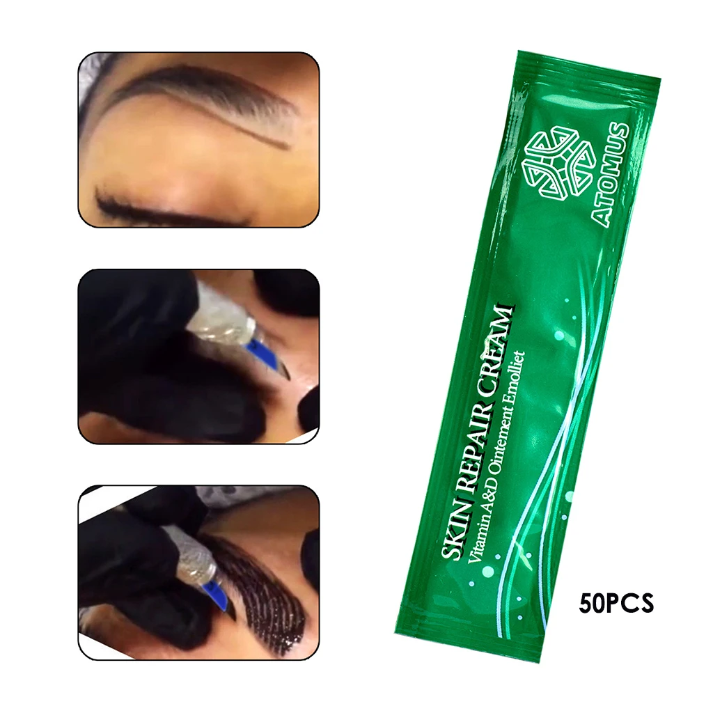 

50 шт. крем для татуировок, восстанавливающий крем после ухода, восстанавливающая мазь с витамином, Перманентный восстанавливающий крем для ...