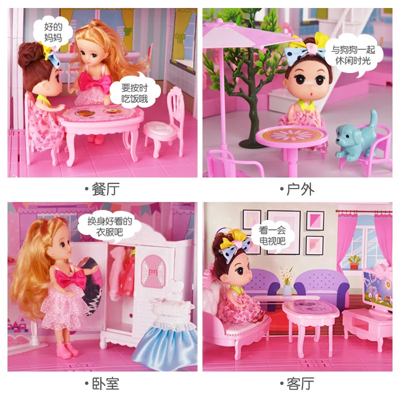 Обучающие игрушки сделай сам имитация дома принцессы замок набор моделей виллы