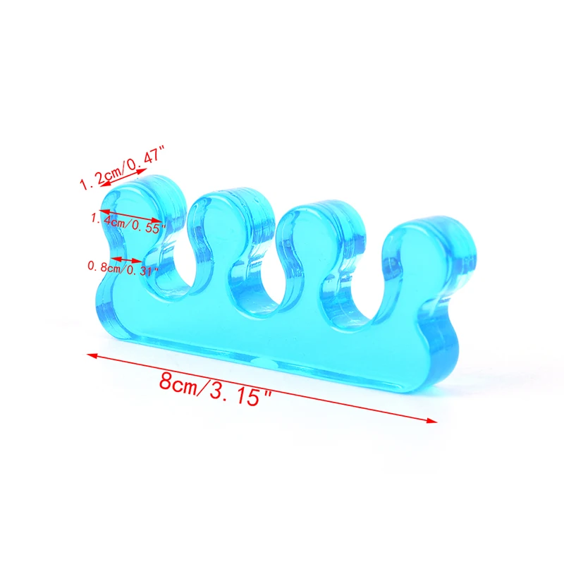 

2 Pcs Soft Toe Separating Gel Toe Separator Nail Tool Flexible Finger Spacer Silicone Soft Form For Manicure Pedicure