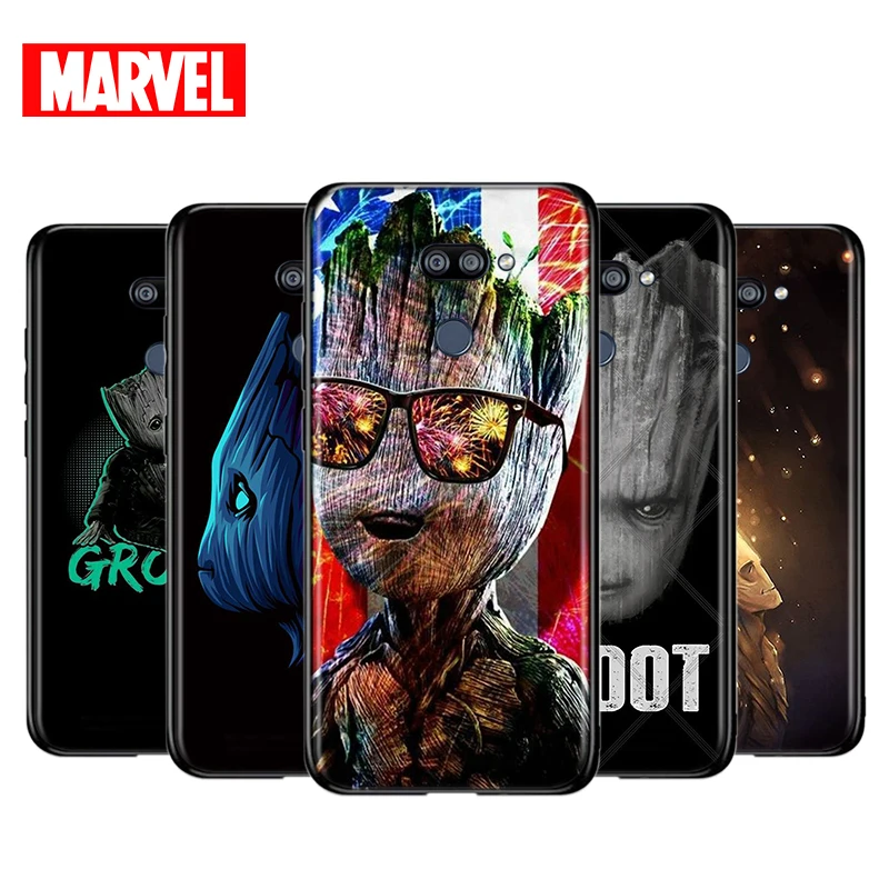 

Marvel Groot For LG K22 K71 K61 K51S K41S K30 K20 K50S K40S Q60 V60 V50 V40 V35 V30 G8 ThinQ Black Phone Case