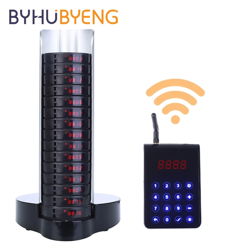Гостевой пейджер BYHUBYENG система вызова официанта в ресторане клавиатура для база