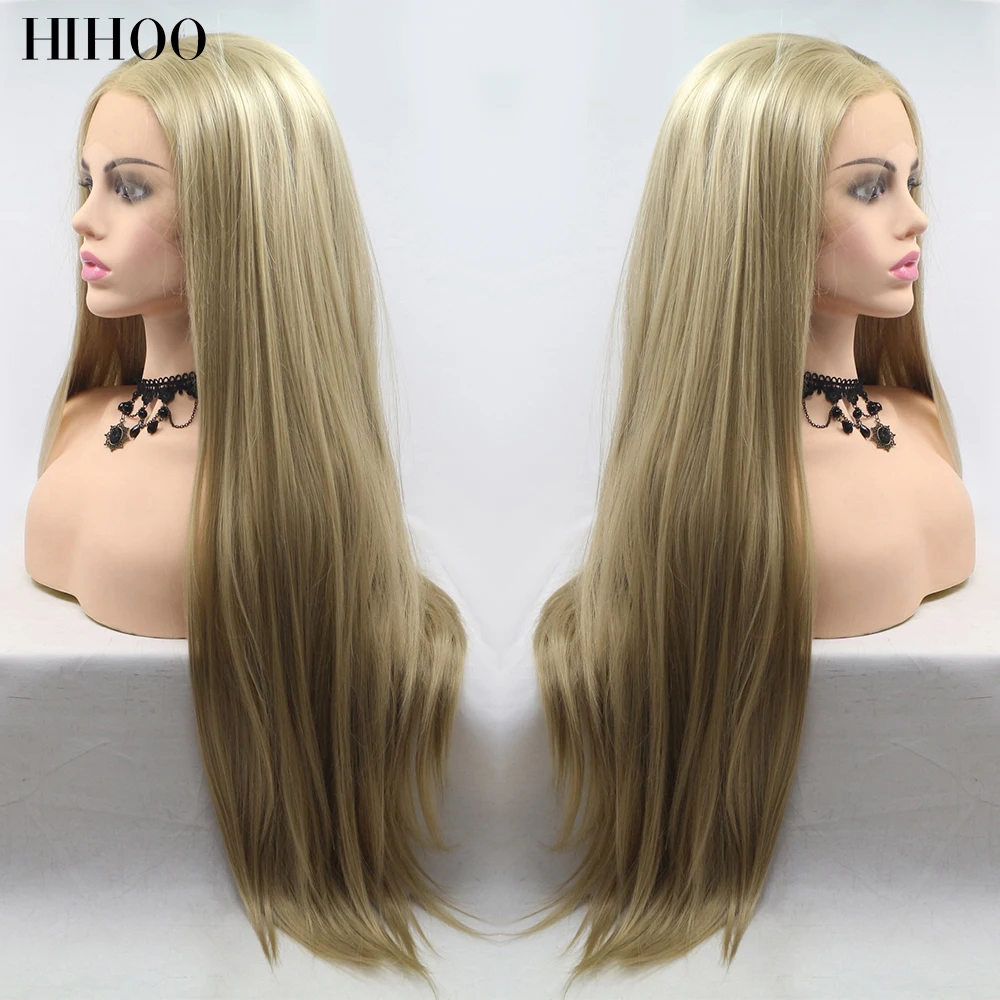 

Long Hair Straight Wig Synthetic Lace Front Wigs For Black And White Natural Glueless Cosplay Heat Resistant Wig 30inches