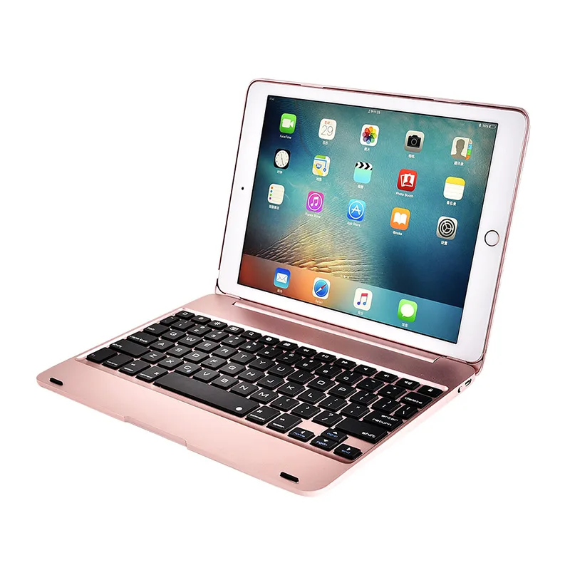 Розовый Bluetooth беспроводная клавиатура-чехол Крышка для Apple iPad 9,7 5th 6th Generatio iPad воздуха 1 2 5 6 iPad Pro 9,7 складная клавиатура - Цвет: Розовый