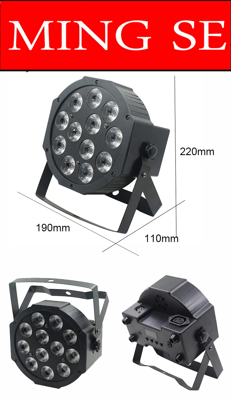 8 шт./лот плоский Par Led 12x12 Вт RGBWA UV 6в1 Led Par Light Can Par 64 Led светодиодный фонтан сцена для свадебной вечеринки свет