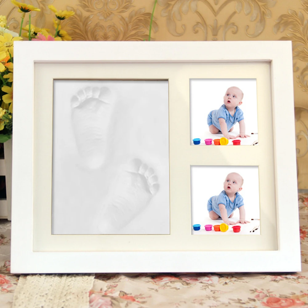 Комплект глины для фотосъемки новорожденных с принтом следов рук фоторамка