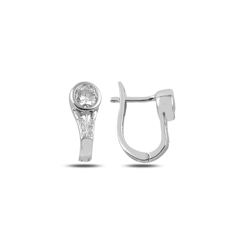 

Серебряные циркониевые серьги J Silverlina
