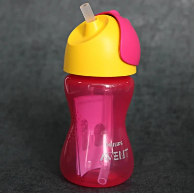 10oz 12M Avent My Bendy соломенная чашка Динозавр Детская бутылка 7 oz/200 ml 10 oz/300 ml 2/pack-синий/зеленый 9M+/12M - Цвет: 10oz 12M
