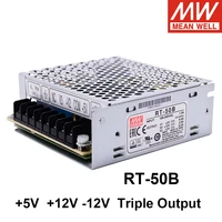 taiwan mean well rt 50b 5v 12v 5v triple output switching power supply 50w meanwell driver
