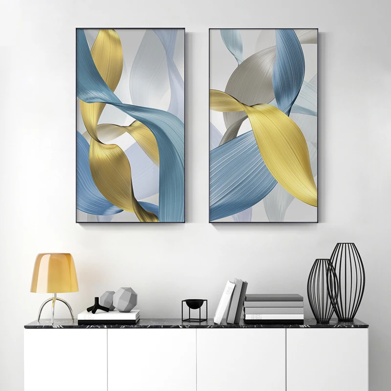 

Moderne Abstracte Canvas Schilderij Luxe Lint Posters En Prints Nordic Wall Art Pictures Voor Woonkamer Fashion Home Decor