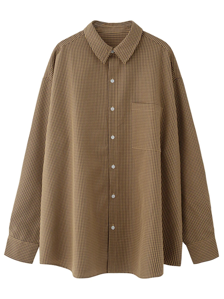 

Plaid Shirt women's design sense niche top summer thin style 2021 new loose long sleeve shirt coat fashion