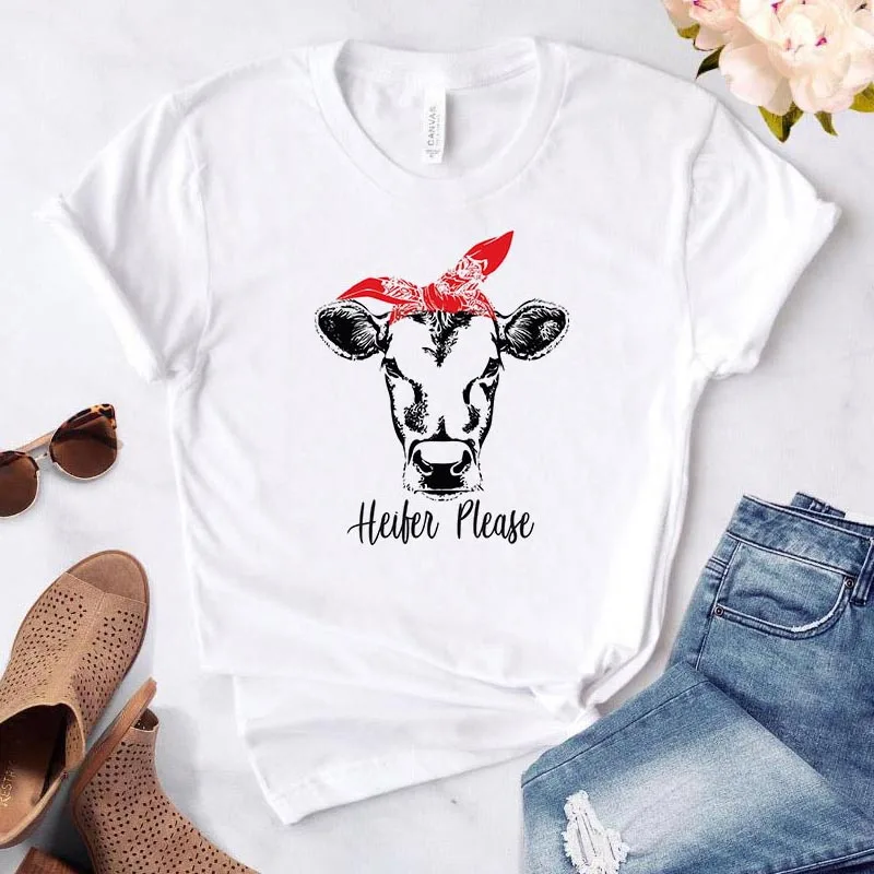 

Ladies t-shirt leopard cow head print graphic T-shirt casual fun t-shirt lady girl Harajuku T-shirt